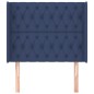 Testiera ad Orecchio Blu 93x16x118/128 cm in Tessuto Testiera ad Orecchio Blu 93x16x118/128 cm in Tessuto