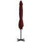 Ombrellone a Sbalzo con Palo Alluminio 250x250 cm Rosso Bordò Ombrellone a Sbalzo con Palo Alluminio 250x250 cm Rosso Bordò