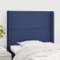 vidaXL Testiera ad Orecchio Blu 103x16x118/128 cm in Tessuto vidaXL Testiera ad Orecchio Blu 103x16x118/128 cm in Tessuto