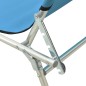 Lettino Prendisole Pieghevole con Baldacchino in Alluminio Blu Lettino Prendisole Pieghevole con Baldacchino in Alluminio Blu