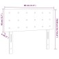 Testiera Marrone Scuro 80x5x78/88 cm in Tessuto