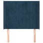 Testiera ad Orecchio Blu Scuro 93x16x118/128 cm in Velluto Testiera ad Orecchio Blu Scuro 93x16x118/128 cm in Velluto
