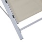 Lettini Prendisole con Tavolino 2 pz in Alluminio Crema Lettini Prendisole con Tavolino 2 pz in Alluminio Crema