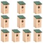 Casette per Uccelli 10 pz in Legno Massello di Abete 12x12x22cm Casette per Uccelli 10 pz in Legno Massello di Abete 12x12x22cm