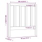 Testiera per Letto 95x4x100 cm in Legno Massello di Pino
