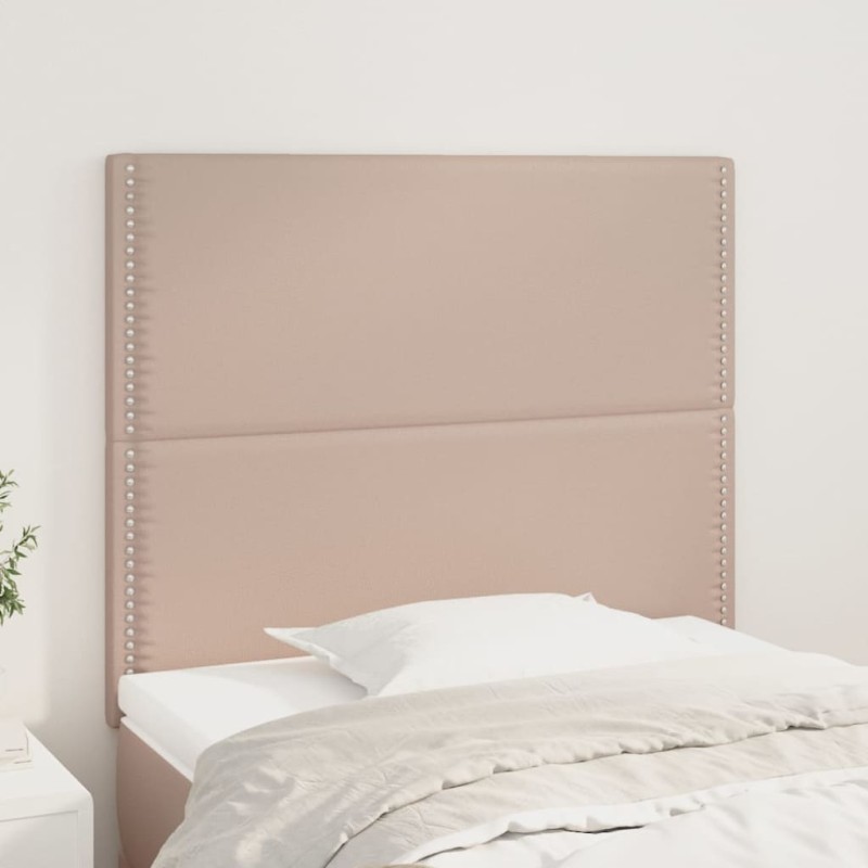 vidaXL Testiere 2 pz Cappuccino 100x5x78/88 cm in Similpelle vidaXL Testiere 2 pz Cappuccino 100x5x78/88 cm in Similpelle