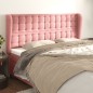 Testiera ad Orecchio Rosa 183x23x118/128 cm in Velluto Testiera ad Orecchio Rosa 183x23x118/128 cm in Velluto