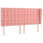 Testiera ad Orecchio Rosa 183x23x118/128 cm in Velluto Testiera ad Orecchio Rosa 183x23x118/128 cm in Velluto