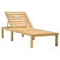 vidaXL Lettino Prendisole con Tavolino in Legno di Pino Impregnato vidaXL Lettino Prendisole con Tavolino in Legno di Pino Impregnato