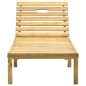 vidaXL Lettino Prendisole con Tavolino in Legno di Pino Impregnato vidaXL Lettino Prendisole con Tavolino in Legno di Pino Impregnato