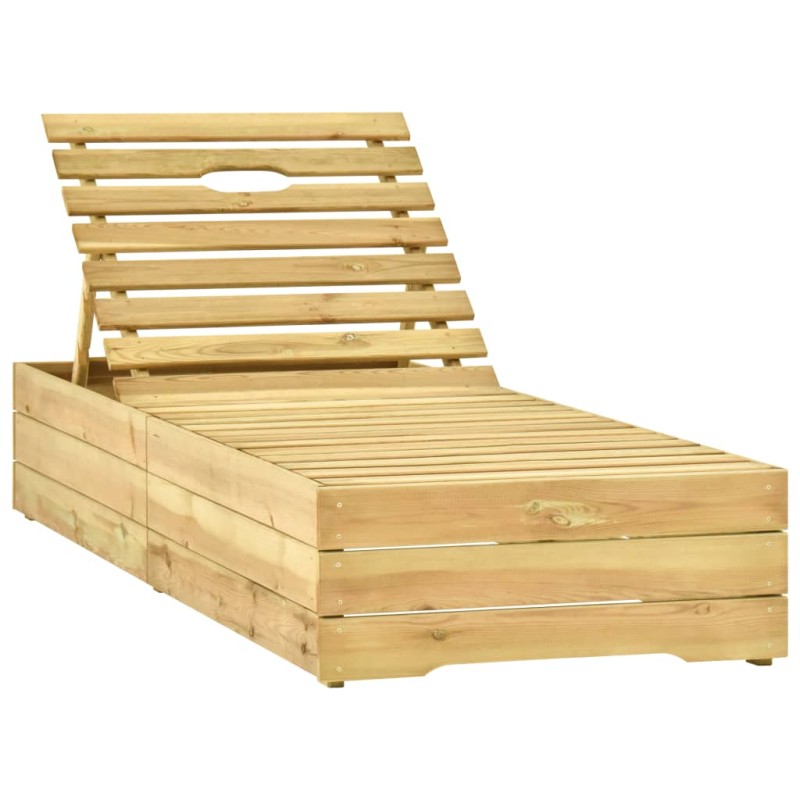 Lettino Prendisole in Legno di Pino Impregnato Lettino Prendisole in Legno di Pino Impregnato