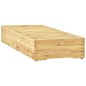 Lettino Prendisole e Tavolino in Legno di Pino Impregnato Lettino Prendisole e Tavolino in Legno di Pino Impregnato