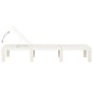 vidaXL Lettino Prendisole in Plastica Bianco vidaXL Lettino Prendisole in Plastica Bianco