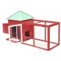 Pollaio con Casetta Nidificazione Rosso 190x72x102 cm in Abete Pollaio con Casetta Nidificazione Rosso 190x72x102 cm in Abete