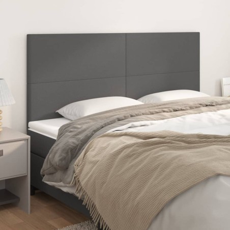 vidaXL Testiera 4 pz Grigio 90x5x78/88 cm in Similpelle