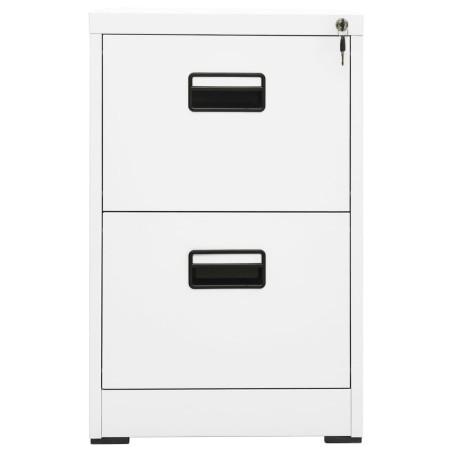 vidaXL Schedario Bianco 46x62x72,5 cm in Acciaio