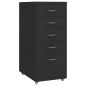 Schedario Mobile Nero 28x41x69 cm in Metallo Schedario Mobile Nero 28x41x69 cm in Metallo