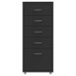 Schedario Mobile Nero 28x41x69 cm in Metallo Schedario Mobile Nero 28x41x69 cm in Metallo