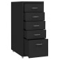 Schedario Mobile Nero 28x41x69 cm in Metallo Schedario Mobile Nero 28x41x69 cm in Metallo