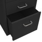 Schedario Mobile Nero 28x41x69 cm in Metallo Schedario Mobile Nero 28x41x69 cm in Metallo
