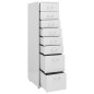 Schedario Mobile Grigio 28x41x109 cm in Metallo