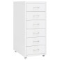Schedario Mobile Bianco 28x41x69 cm in Metallo Schedario Mobile Bianco 28x41x69 cm in Metallo