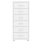Schedario Mobile Bianco 28x41x69 cm in Metallo Schedario Mobile Bianco 28x41x69 cm in Metallo