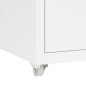 Schedario Mobile Bianco 28x41x69 cm in Metallo Schedario Mobile Bianco 28x41x69 cm in Metallo