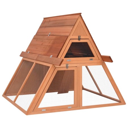 vidaXL Conigliera 152x127x109,5 cm in Legno Massello di Abete