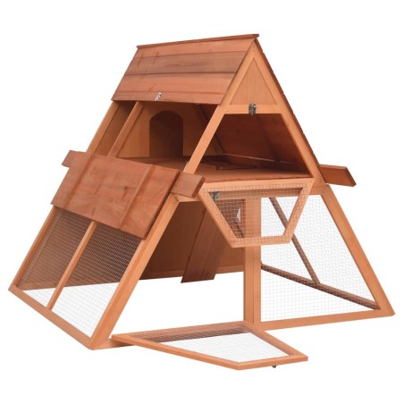 vidaXL Conigliera 152x127x109,5 cm in Legno Massello di Abete
