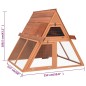 vidaXL Conigliera 152x127x109,5 cm in Legno Massello di Abete vidaXL Conigliera 152x127x109,5 cm in Legno Massello di Abete
