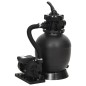 vidaXL Filtro a Sabbia per Piscina con Valvola a 6 Vie Nero vidaXL Filtro a Sabbia per Piscina con Valvola a 6 Vie Nero