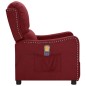 Poltrona Massaggiante Elettrica Rosso Vino in Tessuto