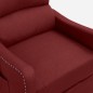 Poltrona Massaggiante Elettrica Rosso Vino in Tessuto