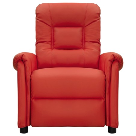 Poltrona Massaggiante Rosso Vino in Similpelle