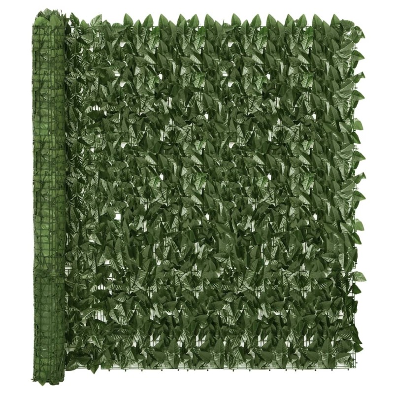 Paravento da Balcone con Foglie Verde Scuro 300x150 cm Paravento da Balcone con Foglie Verde Scuro 300x150 cm