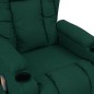 Poltrona Alzapersona Massaggiante Verde Scuro Tessuto