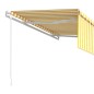 vidaXL Tenda Retrattile Automatica con Parasole 4x3m Gialla Bianca vidaXL Tenda Retrattile Automatica con Parasole 4x3m Gialla Bianca