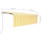 vidaXL Tenda Retrattile Automatica con Parasole 4x3m Gialla Bianca vidaXL Tenda Retrattile Automatica con Parasole 4x3m Gialla Bianca