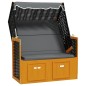 Strandkorb Tettoria Polyrattan Legno Massello Nero e Antracite Strandkorb Tettoria Polyrattan Legno Massello Nero e Antracite