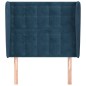 Testiera ad Orecchio Blu Scuro 93x23x118/128 cm in Velluto Testiera ad Orecchio Blu Scuro 93x23x118/128 cm in Velluto