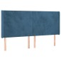 vidaXL Testiera ad Orecchio Blu Scuro 183x16x118/128 cm in Velluto