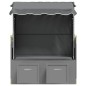 Strandkorb con Tettoia Polyrattan Legno Massello Antracite Nero