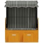 Strandkorb Tettoria Polyrattan e Legno Massello Nero e Grigio Strandkorb Tettoria Polyrattan e Legno Massello Nero e Grigio