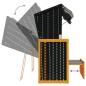 Strandkorb Tettoria Polyrattan e Legno Massello Nero e Grigio Strandkorb Tettoria Polyrattan e Legno Massello Nero e Grigio