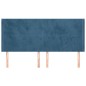 vidaXL Testiera ad Orecchio Blu Scuro 183x16x118/128 cm in Velluto