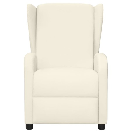 Poltrona Wing Back Massaggiante Crema in Similpelle