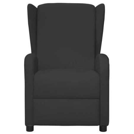 Poltrona Wing Back Massaggiante Nera in Similpelle