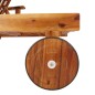 Set Lettino Prendisole con Tavolo 2 pz Legno di Massello Acacia Set Lettino Prendisole con Tavolo 2 pz Legno di Massello Acacia