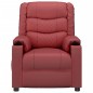 Poltrona Massaggiante Rosso Vino in Similpelle
